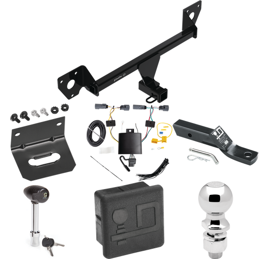 Fits 2020-2023 Buick Encore GX Trailer Hitch Tow PKG w/ 4-Flat Wiring + Ball Mount w/ 2" Drop + 2-5/16" Ball + Wiring Bracket + Hitch Lock + Hitch Cover By Draw-Tite