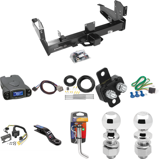 Fits 2015-2023 RAM 3500 Trailer Hitch Tow PKG w/ Tekonsha Prodigy P3 Brake Control + Plug & Play BC Adapter + 7-Way RV Wiring + 2" & 2-5/16" Ball & Drop Mount By Draw-Tite