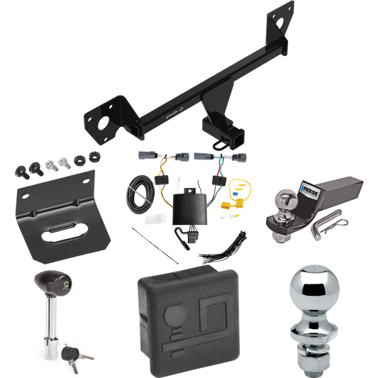 Fits 2020-2023 Buick Encore GX Trailer Hitch Tow PKG w/ 4-Flat Wiring + Starter Kit Ball Mount w/ 2" Drop & 2" Ball + 1-7/8" Ball + Wiring Bracket + Hitch Lock + Hitch Cover By Draw-Tite