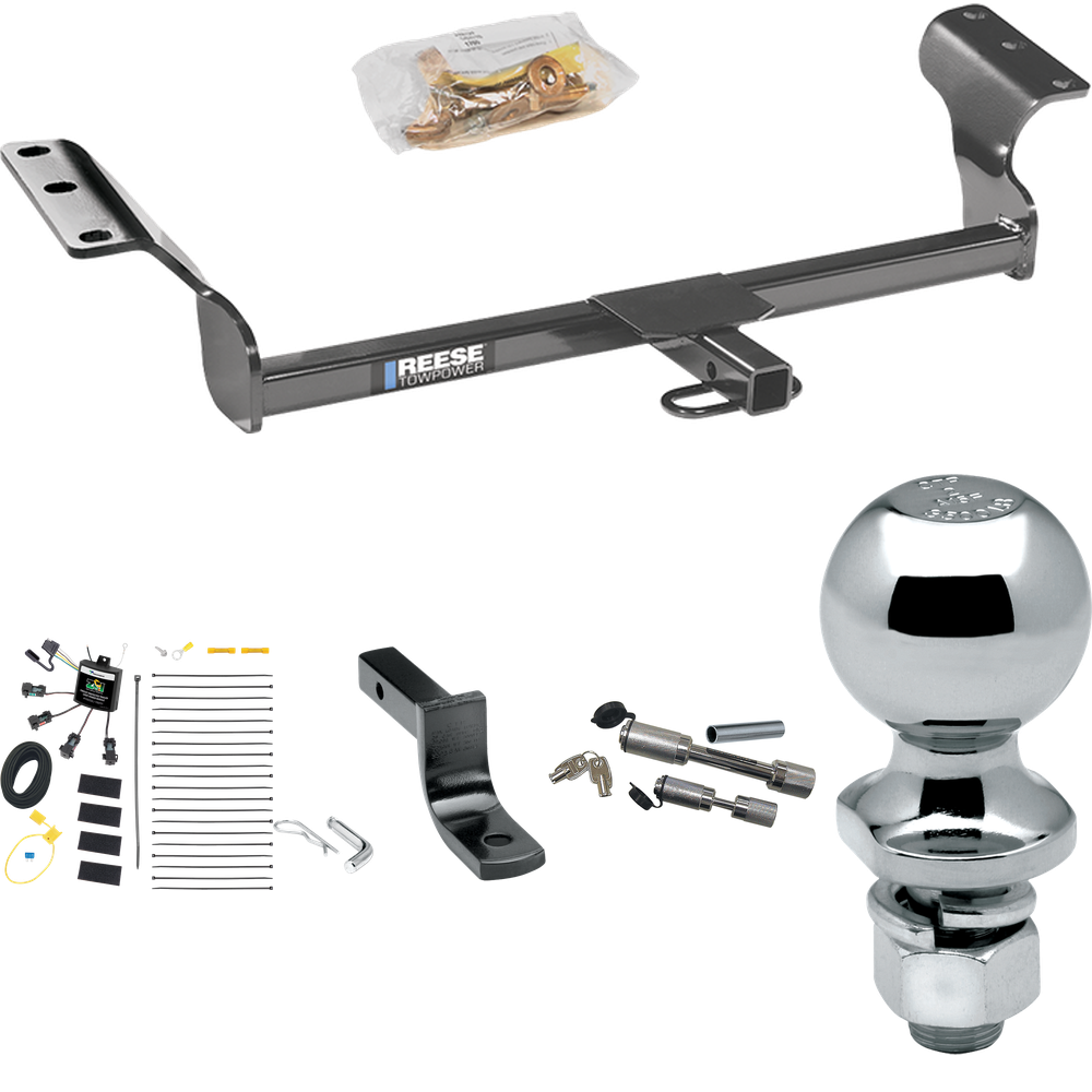 Fits 2014-2014 Toyota Matrix Trailer Hitch Tow PKG w/ 4-Flat Zero Contact "No Splice" Wiring Harness + Draw-Bar + 2" Ball + Dual Hitch & Coupler Locks (For (Canada Only) Models) By Reese Towpower