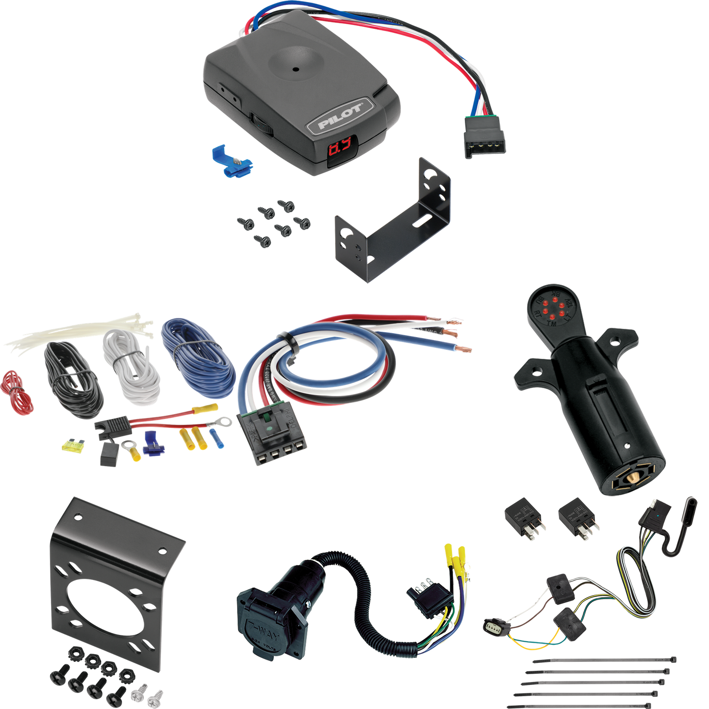 Fits 2016-2020 Buick Envision 7-Way RV Wiring + Pro Series Pilot Brake Control + Generic BC Wiring Adapter + 7-Way Tester By Tekonsha