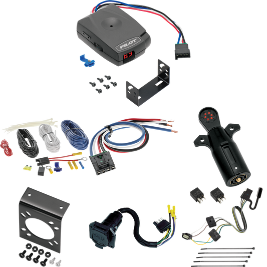 Fits 2016-2020 Buick Envision 7-Way RV Wiring + Pro Series Pilot Brake Control + Generic BC Wiring Adapter + 7-Way Tester By Tekonsha