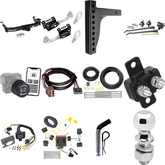 Fits 2008-2008 Ford E-350 Econoline Super Duty Trailer Hitch Tow PKG w/ 12K Trunnion Bar Weight Distribution Hitch + Pin/Clip + Dual Cam Sway Control + 2-5/16" Ball + Tekonsha Prodigy iD Bluetooth Wireless Brake Control + Plug & Play BC Adapter + 7-W