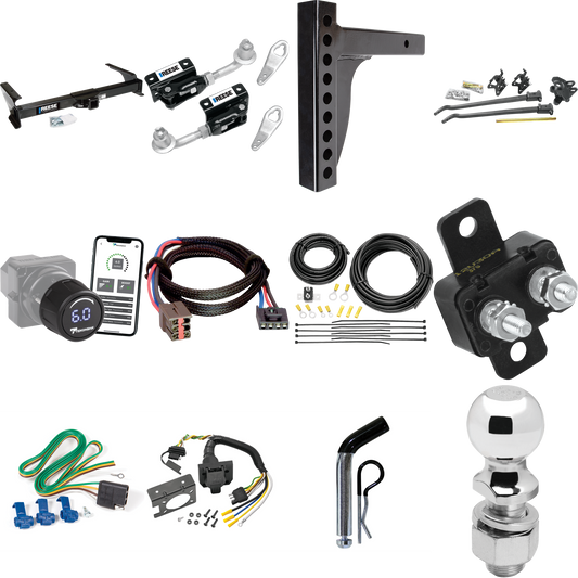 Fits 2003-2007 Ford E-250 Econoline Trailer Hitch Tow PKG w/ 12K Trunnion Bar Weight Distribution Hitch + Pin/Clip + Dual Cam Sway Control + 2-5/16" Ball + Tekonsha Prodigy iD Bluetooth Wireless Brake Control + Plug & Play BC Adapter + 7-Way RV Wirin