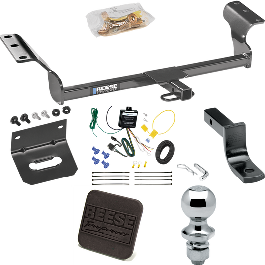 Se adapta al paquete de enganche de remolque Toyota Matrix 2014-2014 con arnés de cableado plano de 4 + barra de tracción + bola de 1-7/8" + soporte de cableado + cubierta de enganche (para modelos (solo Canadá)) de Reese Towpower