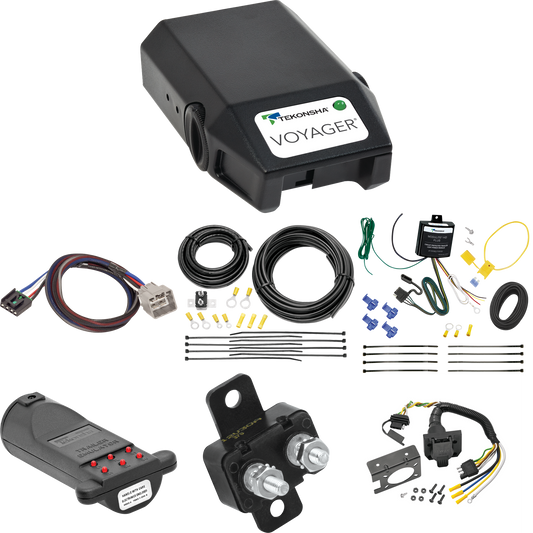 Se adapta al cableado de RV de 7 vías RAM 3500 2011-2012 + control de frenos Tekonsha Voyager + adaptador BC Plug &amp; Play + probador de 7 vías y emulador de remolque de Tekonsha