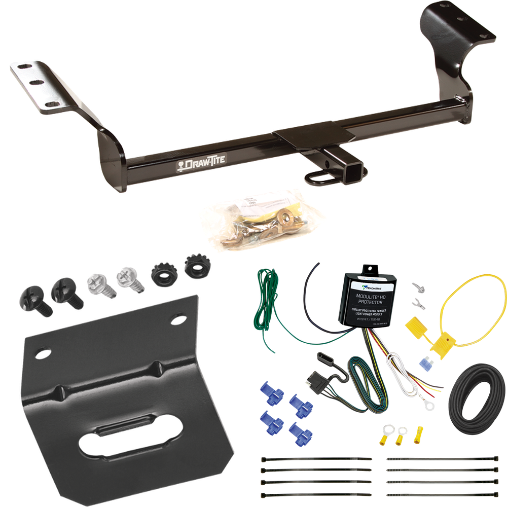 Fits 2014-2014 Toyota Matrix Trailer Hitch Tow PKG w/ 4-Flat Wiring Harness + Bracket (For (Canada Only) Models) By Draw-Tite