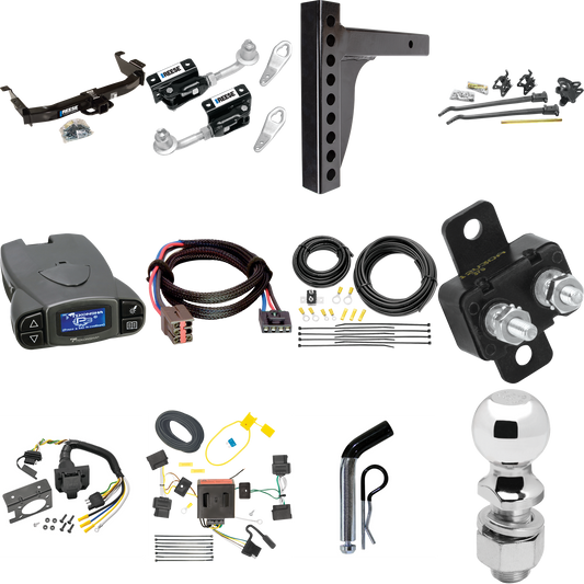 Fits 2008-2008 Ford E-350 Econoline Super Duty Trailer Hitch Tow PKG w/ 12K Trunnion Bar Weight Distribution Hitch + Pin/Clip + Dual Cam Sway Control + 2-5/16" Ball + Tekonsha Prodigy P3 Brake Control + Plug & Play BC Adapter + 7-Way RV Wiring By Ree