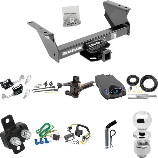 Fits 2013-2018 RAM 4500 Trailer Hitch Tow PKG w/ 17K Trunnion Bar Weight Distribution Hitch + Pin/Clip + Dual Cam Sway Control + 2-5/16" Ball + Tekonsha Prodigy P2 Brake Control + 7-Way RV Wiring (For Cab & Chassis, w/34" Wide Frames Models) By Draw-