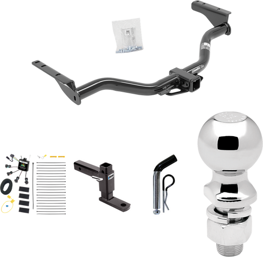 Se adapta al paquete de enganche de remolque Infiniti JX35 2013-2013 con cableado de 4 contactos planos cero "sin empalme" + soporte de bola ajustable + pasador/clip + bola de 2-5/16" de Draw-Tite