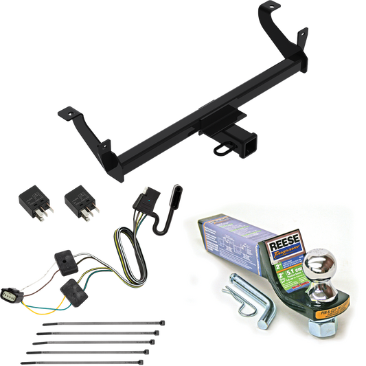 Fits 2019-2020 Buick Envision Trailer Hitch Tow PKG w/ 4-Flat Wiring + Starter Kit Ball Mount w/ 2" Drop & 1-7/8" Ball By Reese Towpower