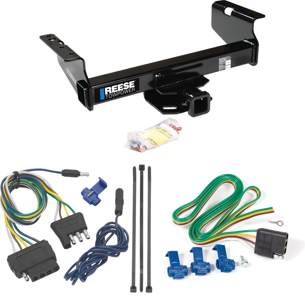 Fits 2011-2012 RAM 5500 Trailer Hitch Tow PKG w/ 5-Flat Wiring Harness (For Cab & Chassis, w/34" Wide Frames Models) By Reese Towpower