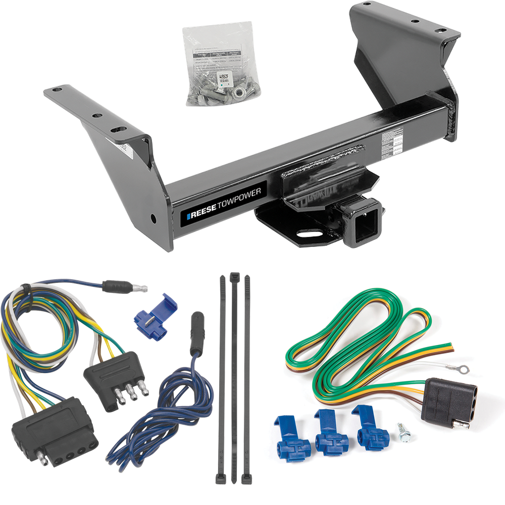 Fits 2013-2018 RAM 4500 Trailer Hitch Tow PKG w/ 5-Flat Wiring Harness (For Cab & Chassis, w/34" Wide Frames Models) By Reese Towpower