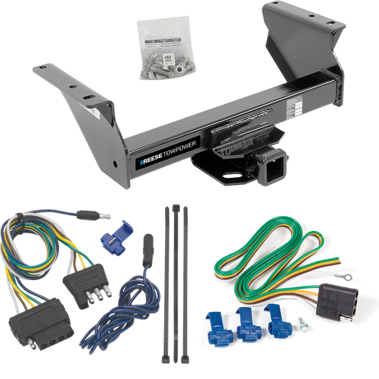 Fits 2013-2018 RAM 4500 Trailer Hitch Tow PKG w/ 5-Flat Wiring Harness (For Cab & Chassis, w/34" Wide Frames Models) By Reese Towpower