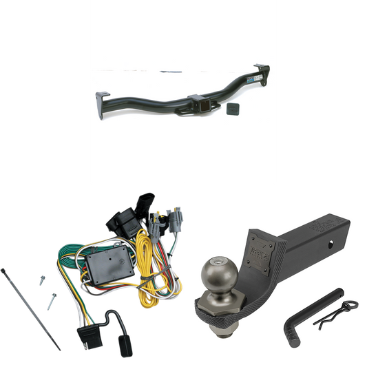 Fits 1992-1994 Ford E-250 Econoline Trailer Hitch Tow PKG w/ 4-Flat Wiring + Interlock Tactical Starter Kit w/ 2" Drop & 2" Ball By Reese Towpower