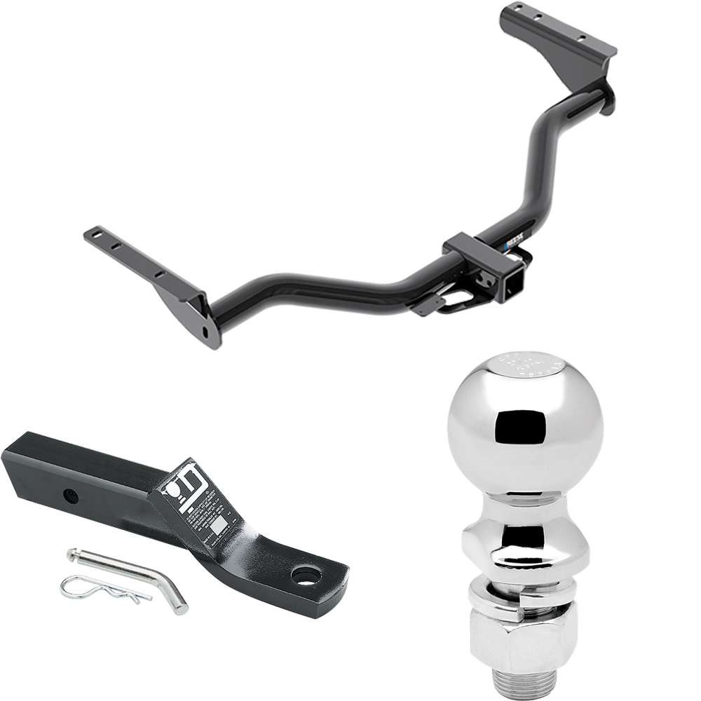 Fits 2014-2020 Infiniti QX60 Trailer Hitch Tow PKG w/ Ball Mount w/ 2" Drop + 2-5/16" Ball By Reese Towpower