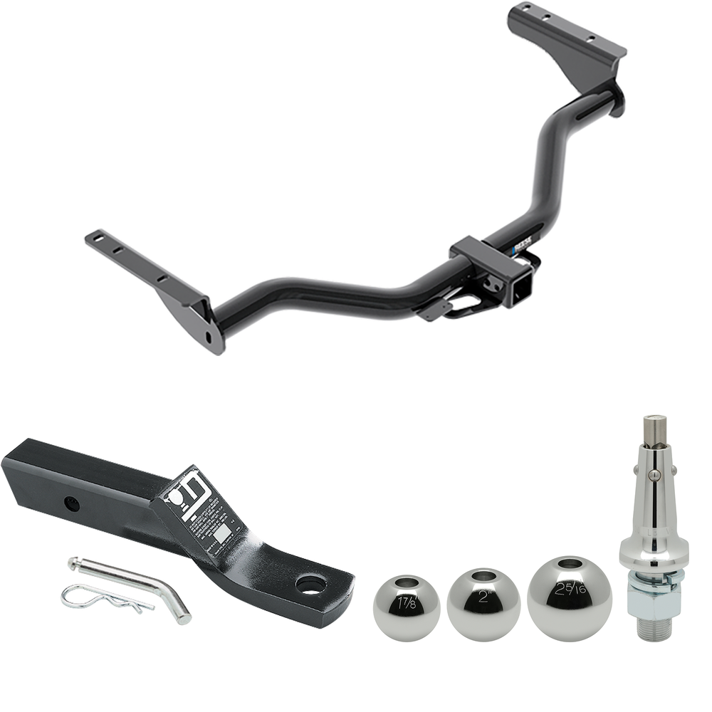 Se adapta al paquete de enganche de remolque Infiniti QX60 2014-2020 con soporte de bola con caída de 2" + bola intercambiable de 1-7/8" y 2" y 2-5/16" de Reese Towpower