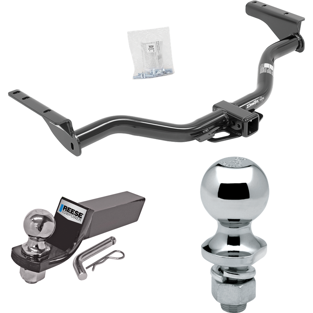 Fits 2013-2020 Nissan Pathfinder Trailer Hitch Tow PKG w/ Starter Kit Ball Mount w/ 2" Drop & 2" Ball + 1-7/8" Ball By Draw-Tite