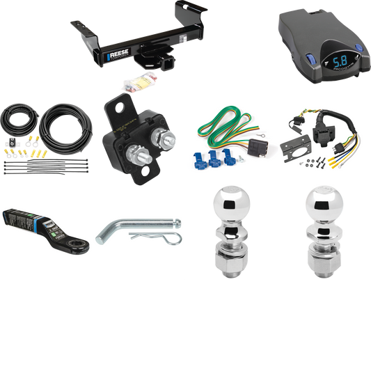 Fits 2011-2012 RAM 5500 Trailer Hitch Tow PKG w/ Tekonsha Prodigy P2 Brake Control + 7-Way RV Wiring + 2" & 2-5/16" Ball & Drop Mount (For Cab & Chassis, w/34" Wide Frames Models) By Reese Towpower