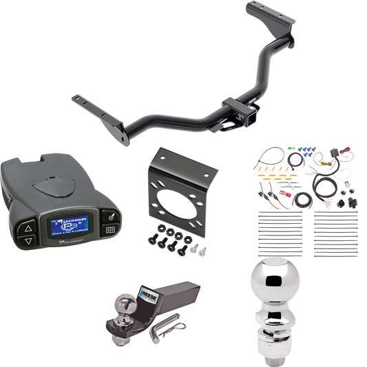 Fits 2013-2013 Infiniti JX35 Trailer Hitch Tow PKG w/ Tekonsha Prodigy P3 Brake Control + 7-Way RV Wiring + 2" & 2-5/16" Ball & Drop Mount By Reese Towpower