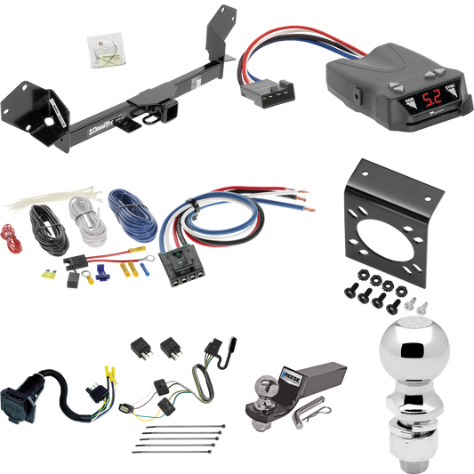 Se adapta al paquete de enganche de remolque Buick Envision 2016-2018 con control de freno Tekonsha Brakeman IV + adaptador de cableado BC genérico + cableado RV de 7 vías + soporte de bola y caída de 2" y 2-5/16" de Draw-Tite