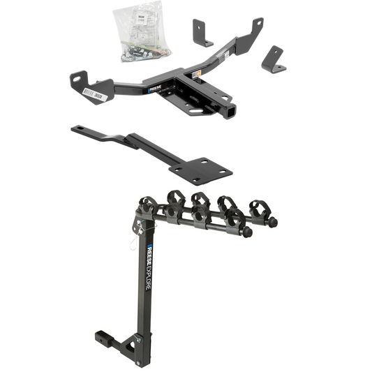 Fits 2013-2015 Chevrolet Malibu Trailer Hitch Tow PKG w/ 4 Bike Carrier Rack (Excludes: LTZ & Canada Models Models) By Reese Towpower