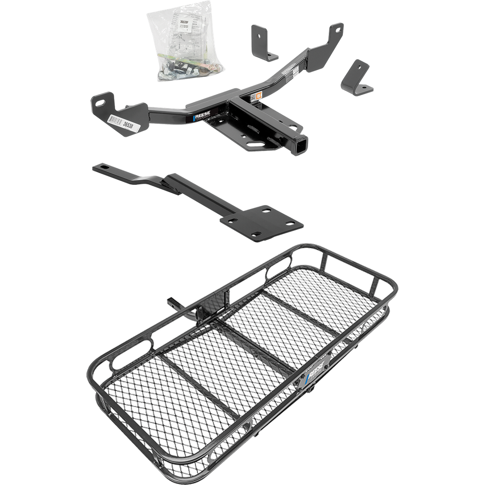 Se adapta al paquete de remolque con enganche de remolque Chevrolet Malibu 2013-2015 con estante portador de carga de 48" x 20" (excluye: modelos LTZ y Canadá) de Reese Towpower