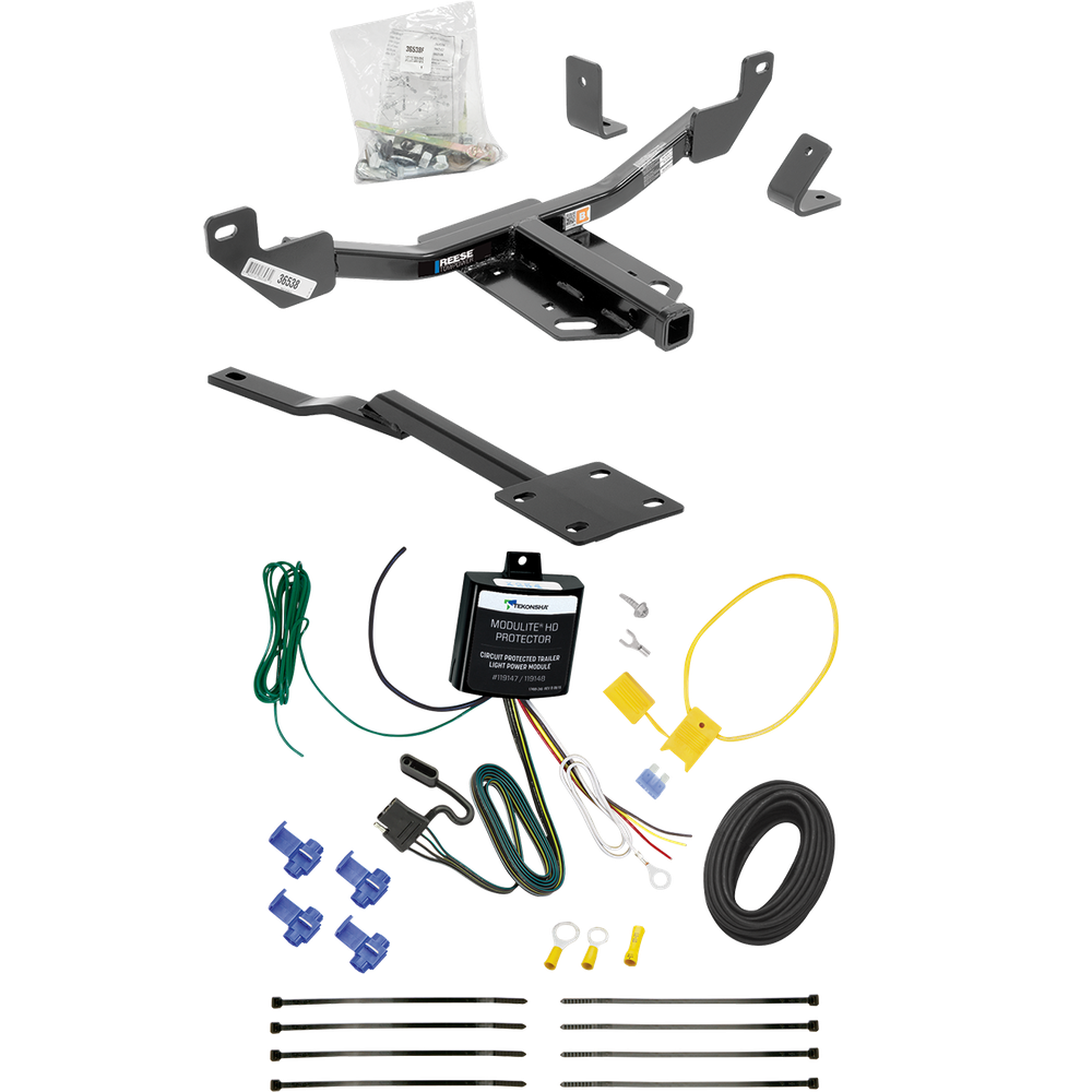 Se adapta al paquete de remolque con enganche de remolque Cadillac XTS 2013-2019 con arnés de cableado plano de 4 de Reese Towpower