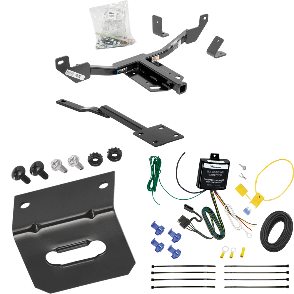 Fits 2014-2015 Chevrolet Malibu LTZ Trailer Hitch Tow PKG w/ 4-Flat Wiring Harness + Bracket (Excludes: Canada Models Models) By Reese Towpower