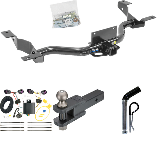 Fits 2014-2023 RAM ProMaster 2500 Trailer Hitch Tow PKG w/ 4-Flat Wiring + Clevis Hitch Ball Mount w/ 2" Ball + Pin/Clip (Excludes: w/Extended Body Models) By Reese Towpower