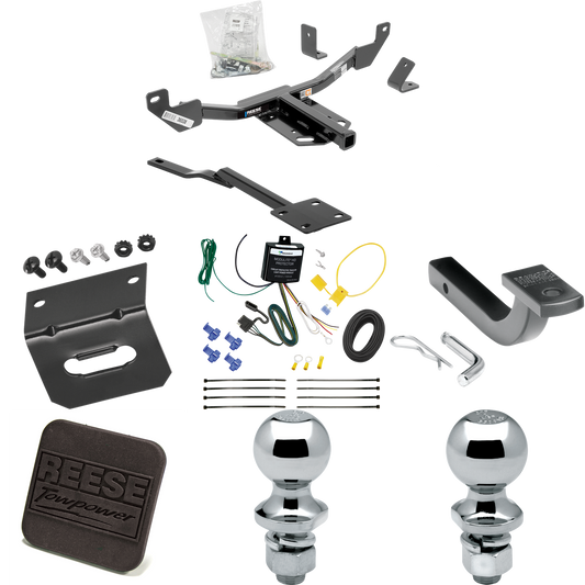 Fits 2016-2016 Chevrolet Malibu Trailer Hitch Tow PKG w/ 4-Flat Wiring Harness + Draw-Bar + 1-7/8" + 2" Ball + Wiring Bracket + Hitch Cover (For Limited, Except LTZ & Canada Models (Old Body Style) Models) By Reese Towpower