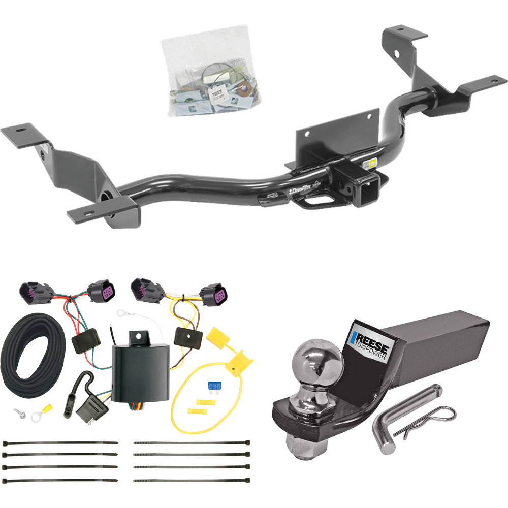 Se adapta al paquete de enganche de remolque RAM ProMaster 2500 2014-2023 con cableado plano de 4 + kit de soporte de bola de inicio con caída de 2" y bola de 2" (excluye: con modelos de cuerpo extendido) de Draw-Tite