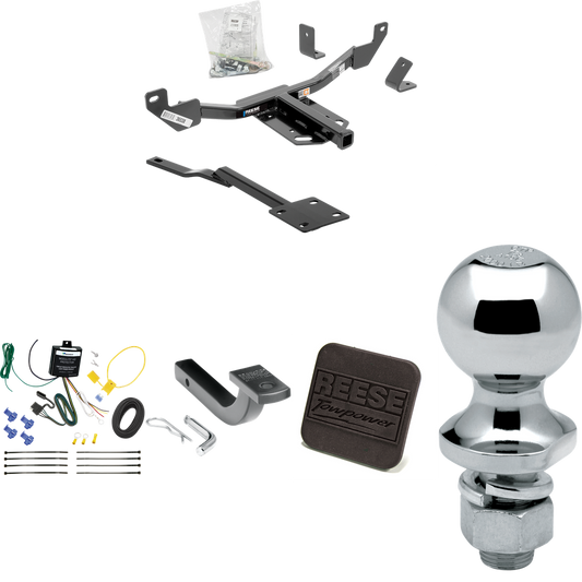 Se adapta al paquete de enganche de remolque Buick LaCrosse 2010-2016 con arnés de cableado plano de 4 + barra de tracción + bola de 1-7/8" + cubierta de enganche de Reese Towpower