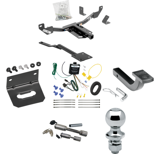 Fits 2016-2016 Chevrolet Malibu Trailer Hitch Tow PKG w/ 4-Flat Wiring Harness + Draw-Bar + 1-7/8" Ball + Wiring Bracket + Dual Hitch & Coupler Locks (For Limited, Except LTZ & Canada Models (Old Body Style) Models) By Reese Towpower