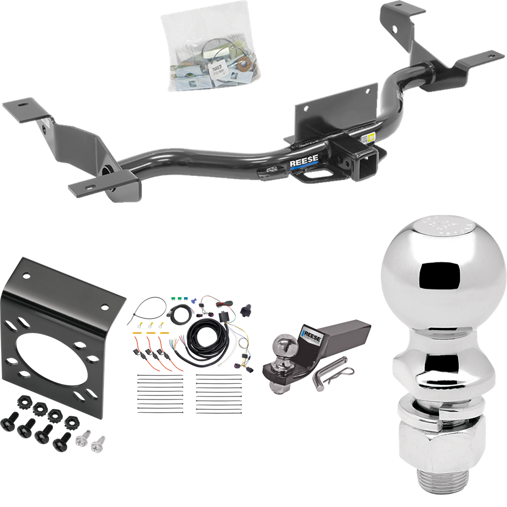 Fits 2014-2023 RAM ProMaster 1500 Trailer Hitch Tow PKG w/ 7-Way RV Wiring + 2" & 2-5/16" Ball + Drop Mount (Excludes: w/Extended Body Models) By Reese Towpower