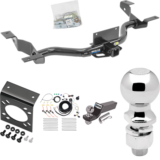 Fits 2014-2023 RAM ProMaster 1500 Trailer Hitch Tow PKG w/ 7-Way RV Wiring + 2" & 2-5/16" Ball + Drop Mount (Excludes: w/Extended Body Models) By Reese Towpower