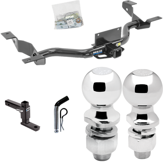 Fits 2014-2023 RAM ProMaster 2500 Trailer Hitch Tow PKG w/ Adjustable Drop Rise Ball Mount + Pin/Clip + 2" Ball + 2-5/16" Ball (Excludes: w/Extended Body Models) By Reese Towpower