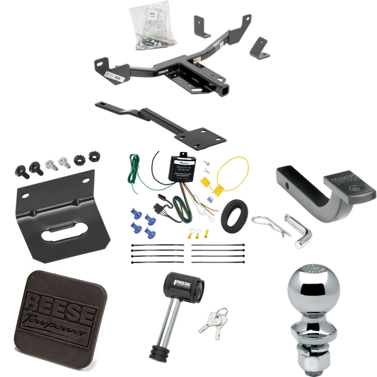 Fits 2016-2016 Chevrolet Malibu Trailer Hitch Tow PKG w/ 4-Flat Wiring Harness + Draw-Bar + 2" Ball + Wiring Bracket + Hitch Cover + Hitch Lock (For Limited, Except LTZ & Canada Models (Old Body Style) Models) By Reese Towpower