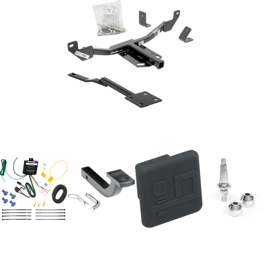 Se adapta al paquete de enganche de remolque Buick Regal 2011-2017 con arnés de cableado plano de 4 + barra de tracción + bolas intercambiables de 1-7/8" y 2" + cubierta de enganche de Draw-Tite