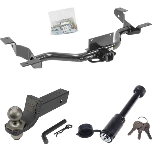 Fits 2014-2023 RAM ProMaster 1500 Trailer Hitch Tow PKG + Interlock Tactical Starter Kit w/ 2" Drop & 2" Ball + Tactical Dogbone Lock (Excludes: w/Extended Body Models) By Draw-Tite