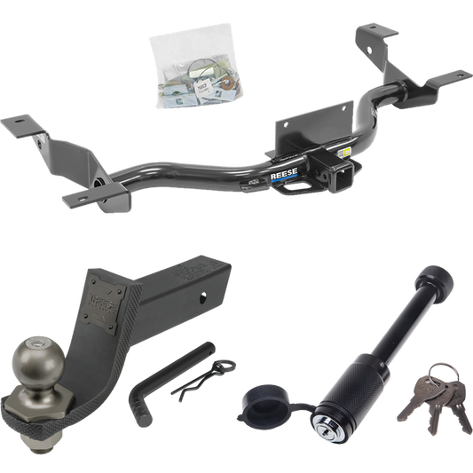 Fits 2014-2023 RAM ProMaster 2500 Trailer Hitch Tow PKG + Interlock Tactical Starter Kit w/ 3-1/4" Drop & 2" Ball + Tactical Dogbone Lock (Excludes: w/Extended Body Models) By Reese Towpower