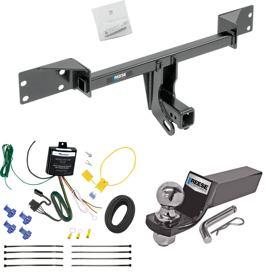 Se adapta al paquete de enganche de remolque Infiniti QX30 2017-2019 con cableado plano de 4 + kit de soporte de bola de inicio con caída de 2" y bola de 2" (excluye: modelos deportivos) de Reese Towpower