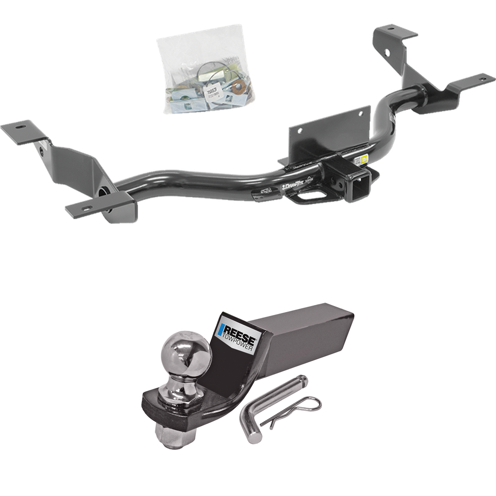 Fits 2014-2023 RAM ProMaster 3500 Trailer Hitch Tow PKG w/ Starter Kit Ball Mount w/ 2" Drop & 2" Ball (Excludes: w/Extended Body Models) By Draw-Tite