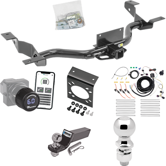 Fits 2014-2023 RAM ProMaster 3500 Trailer Hitch Tow PKG w/ Tekonsha Prodigy iD Bluetooth Wireless Brake Control + 7-Way RV Wiring + 2" & 2-5/16" Ball & Drop Mount (Excludes: w/Extended Body Models) By Draw-Tite