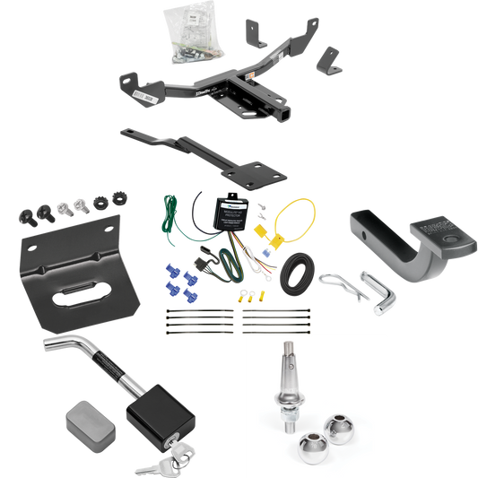 Se adapta al paquete de enganche de remolque Chevrolet Malibu 2013-2015 con arnés de cableado de 4 planos + barra de tracción + bolas intercambiables de 1-7/8" y 2" + soporte de cableado + bloqueo de enganche (excluye: modelos LTZ y Canadá) por Draw -Tita