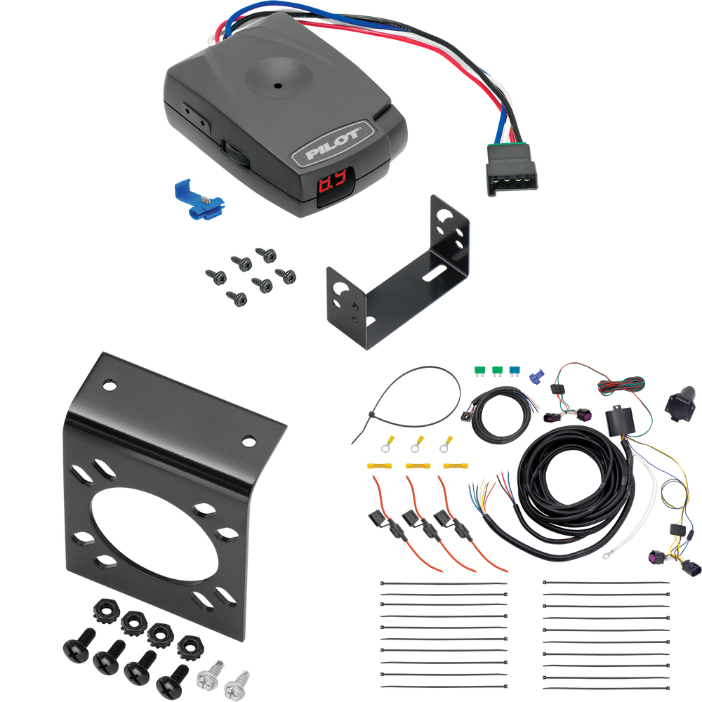 Fits 2014-2023 RAM ProMaster 3500 7-Way RV Wiring + Pro Series Pilot Brake Control By Tekonsha