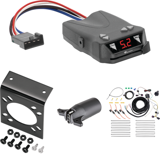 Fits 2014-2023 RAM ProMaster 3500 7-Way RV Wiring + Tekonsha Brakeman IV Brake Control + 7-Way to 4-Way Adapter By Tekonsha