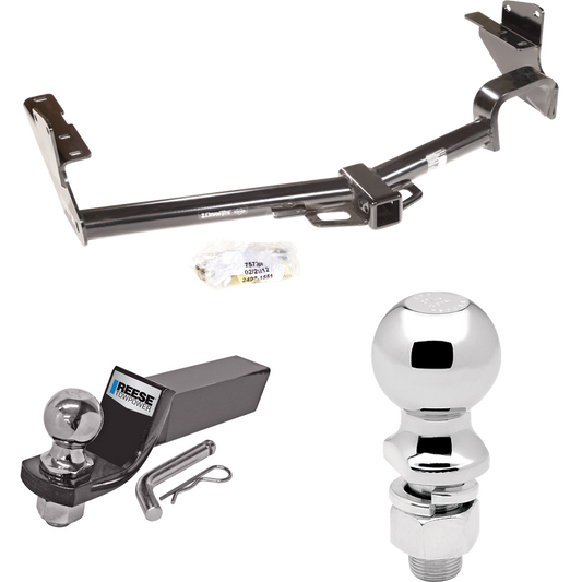 Fits 2008-2013 Toyota Highlander Trailer Hitch Tow PKG w/ Starter Kit Ball Mount w/ 2" Drop & 2" Ball + 2-5/16" Ball By Draw-Tite