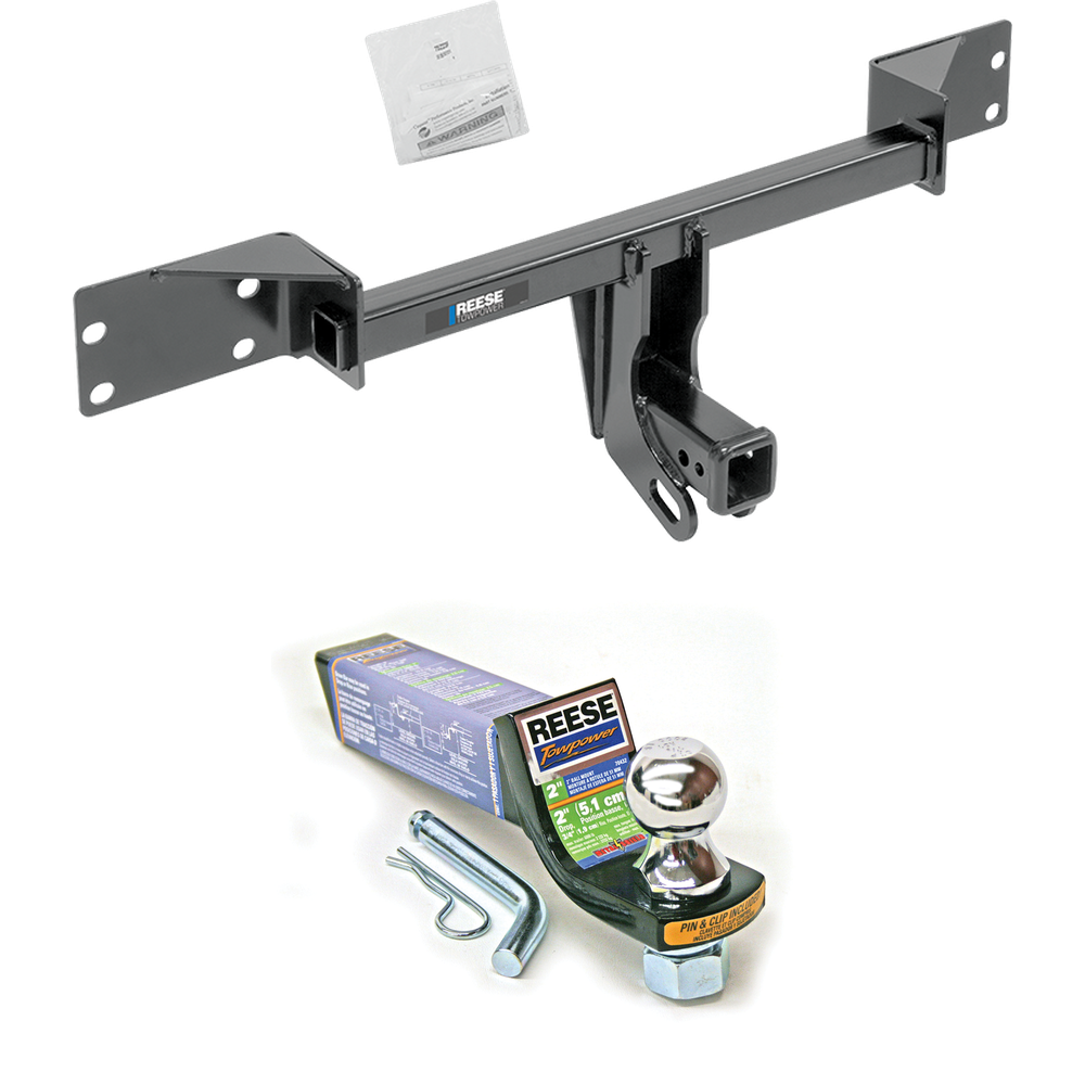 Fits 2015-2022 Mercedes-Benz GLA250 Trailer Hitch Tow PKG w/ Starter Kit Ball Mount w/ 2" Drop & 1-7/8" Ball By Reese Towpower