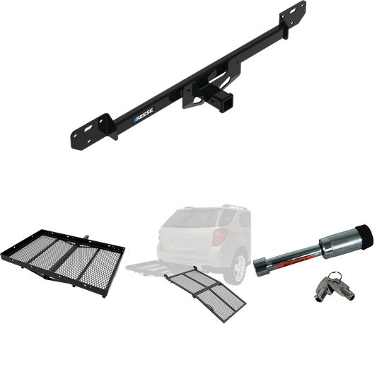 Fits 2014-2023 RAM ProMaster 1500 Trailer Hitch Tow PKG w/ Cargo Carrier + Bi-Fold Ramp + Hitch Lock By Reese Towpower